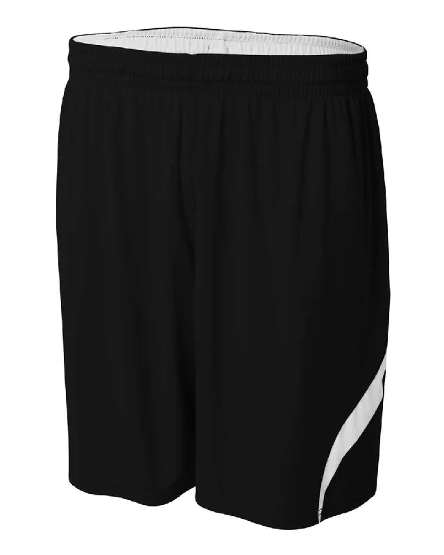 A4 N5364 Double Double Short - Black White