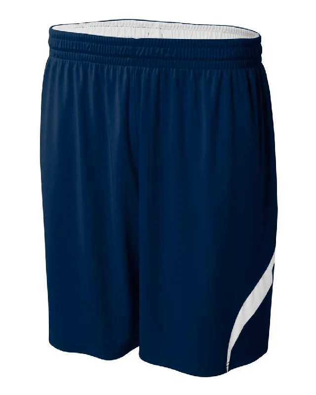 A4 N5364 Double Double Short - Navy White