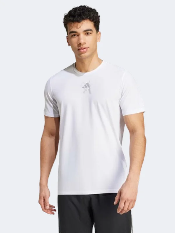 Adidas Ultimate Ub Graphic Men Running T-Shirt White