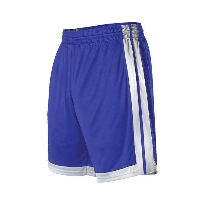 Alleson Athletic 538P Mens Single Ply Basketball Short - Royal White