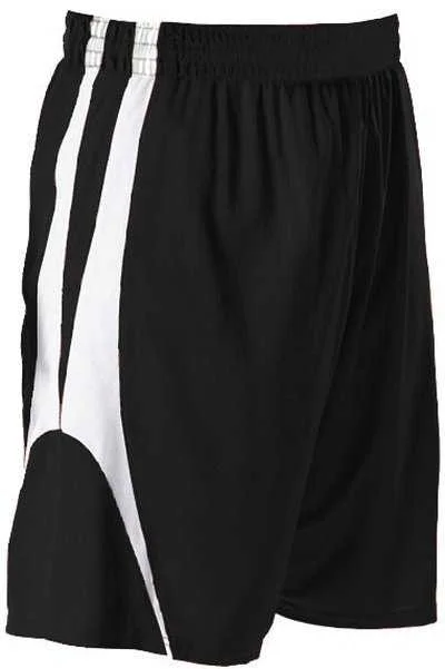 Alleson Athletic 54MMP Adult Reversible Basketball Short - Black White