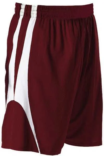 Alleson Athletic 54MMP Adult Reversible Basketball Short - Maroon White