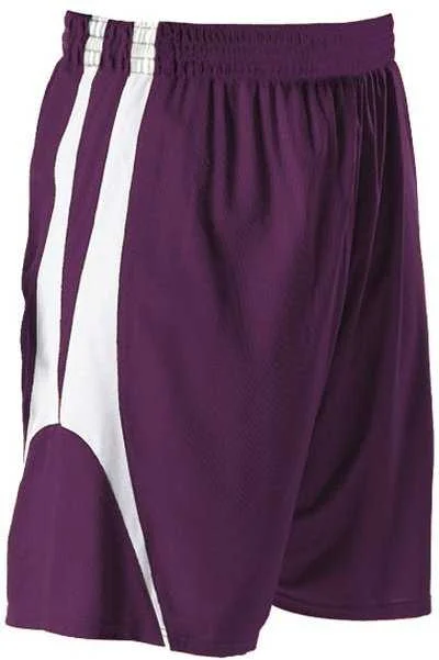 Alleson Athletic 54MMP Adult Reversible Basketball Short - Purple White