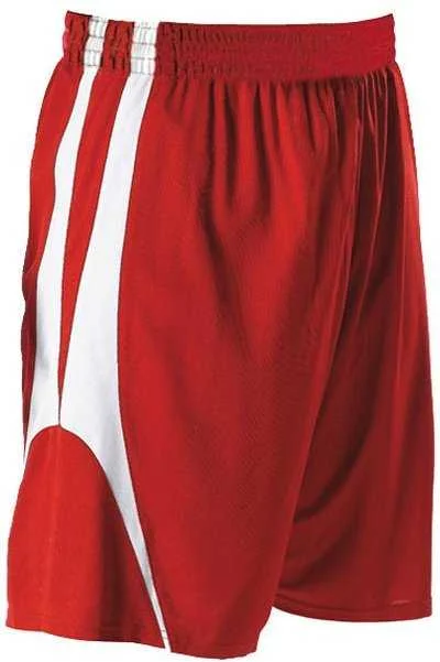 Alleson Athletic 54MMP Adult Reversible Basketball Short - Scarlet White