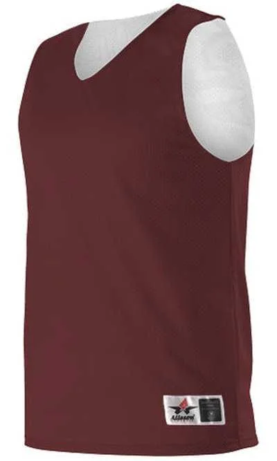 Alleson Athletic 560RY Youth Reversible Mesh Tank - Maroon White