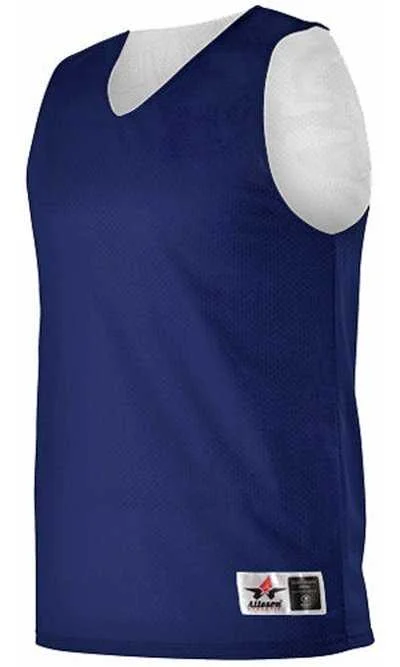 Alleson Athletic 560RY Youth Reversible Mesh Tank - Navy White