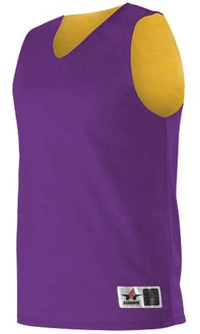 Alleson Athletic 560RY Youth Reversible Mesh Tank - Purple Gold