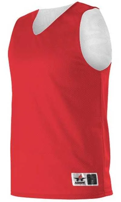 Alleson Athletic 560RY Youth Reversible Mesh Tank - Scarlet White