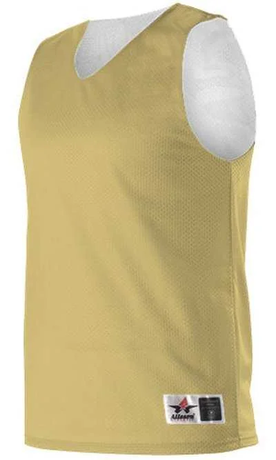 Alleson Athletic 560RY Youth Reversible Mesh Tank - Vegas Gold White