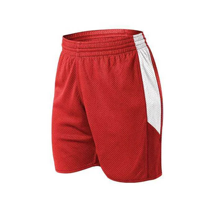 Alleson Athletic 589PSPW Womens Single Ply Reversible Short - Red White