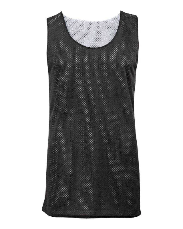 Badger Sport 2529 Youth Mesh Reversible Tank - Black White