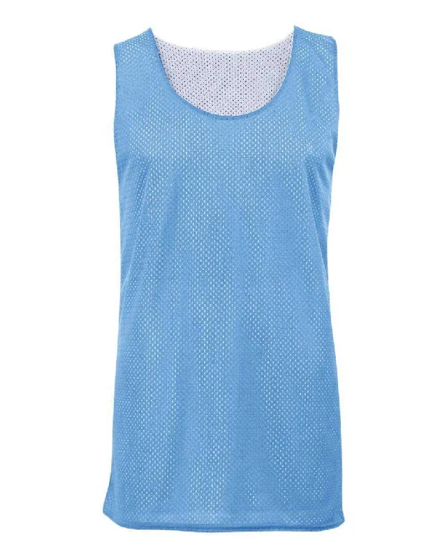 Badger Sport 2529 Youth Mesh Reversible Tank - Columbia Blue White