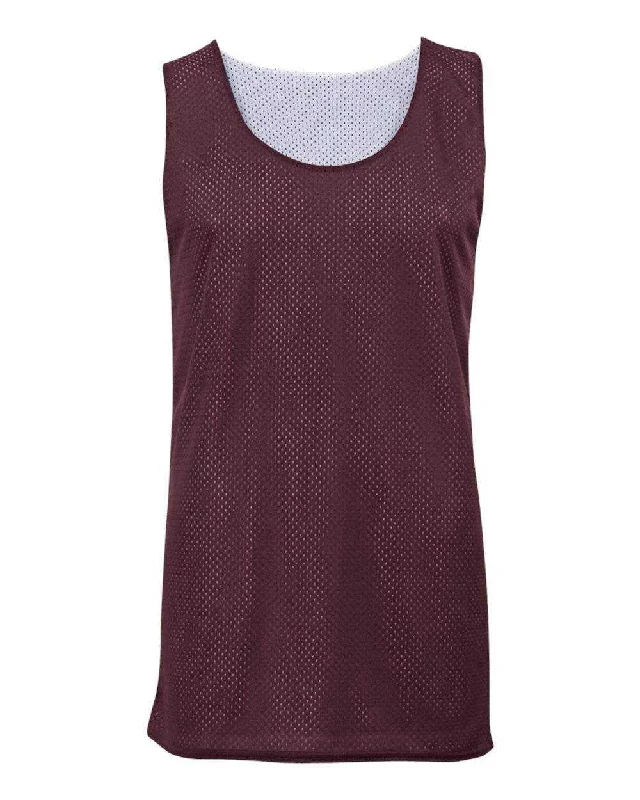 Badger Sport 2529 Youth Mesh Reversible Tank - Maroon White