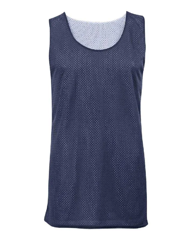 Badger Sport 2529 Youth Mesh Reversible Tank - Navy White