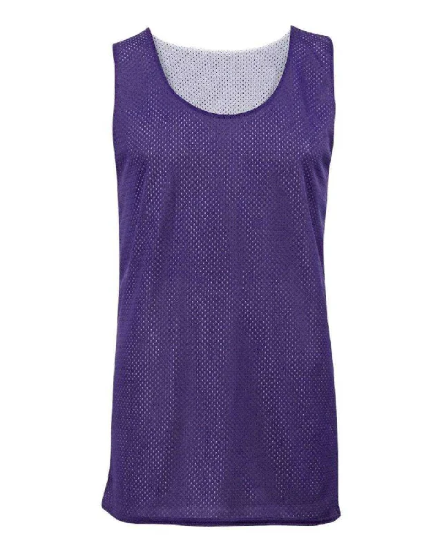 Badger Sport 2529 Youth Mesh Reversible Tank - Purple White