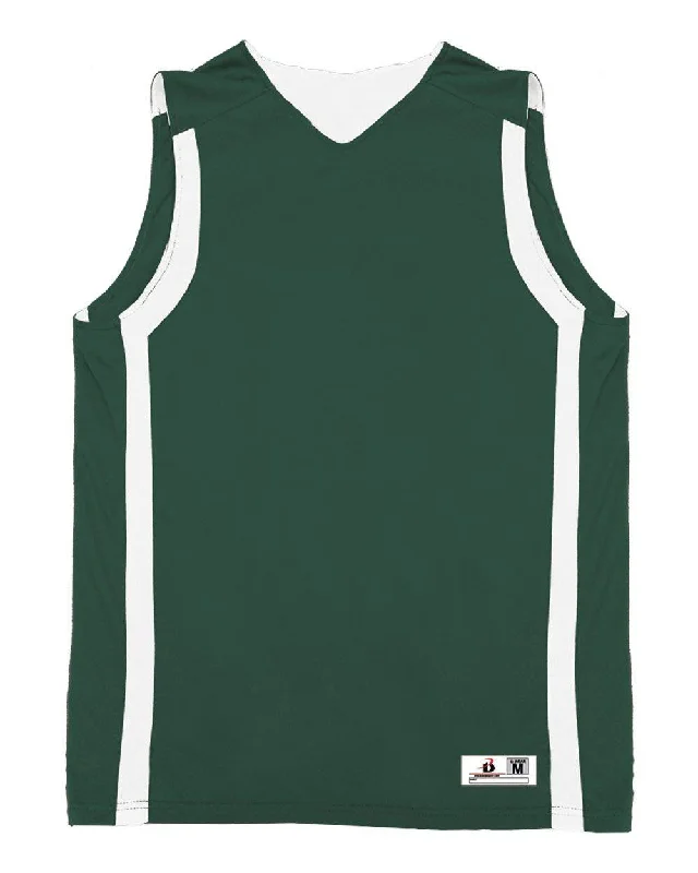 Badger Sport 2551 B-Slam Youth Reversible Tank - Forest White