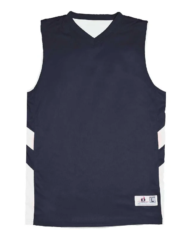 Badger Sport 2566 B-Pivot Reversable Youth Tank - Navy White