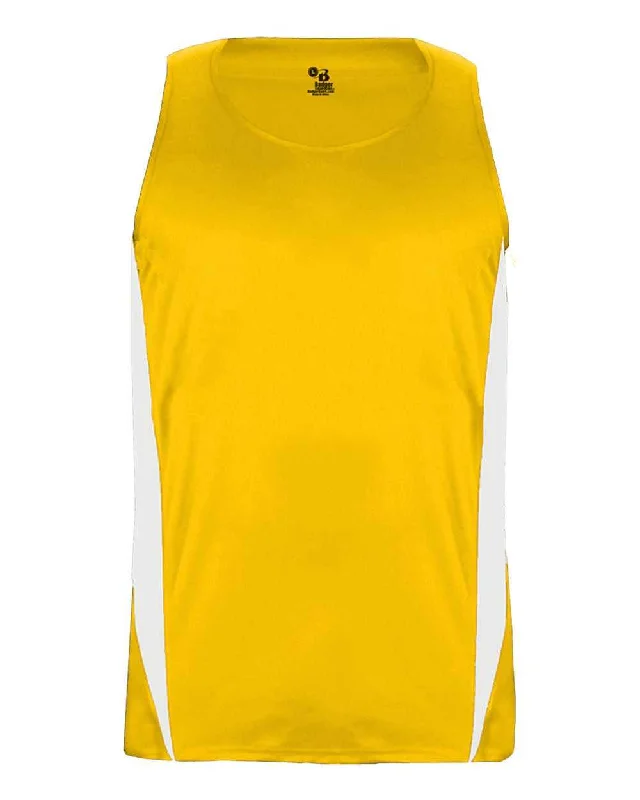 Badger Sport 2667 Stride Youth Singlet - Gold White