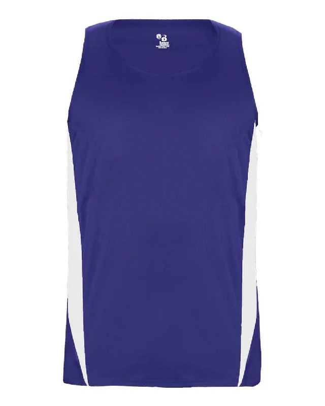 Badger Sport 2667 Stride Youth Singlet - Royal White