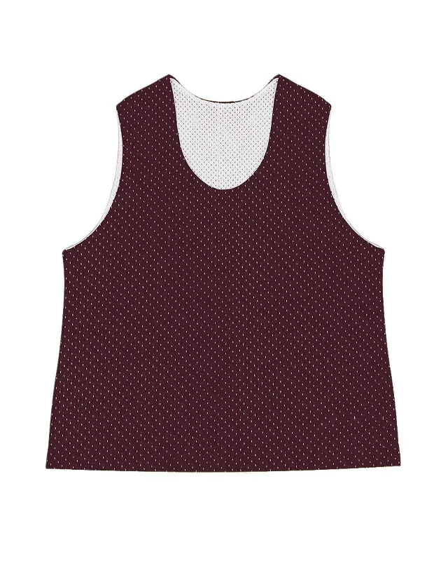 C2 Sport 5260 Mesh Reversible Youth Pinnie - Maroon White