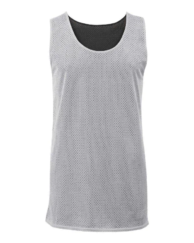 Badger Sport 8529 Mesh Reversible Tank - Light Gray Black