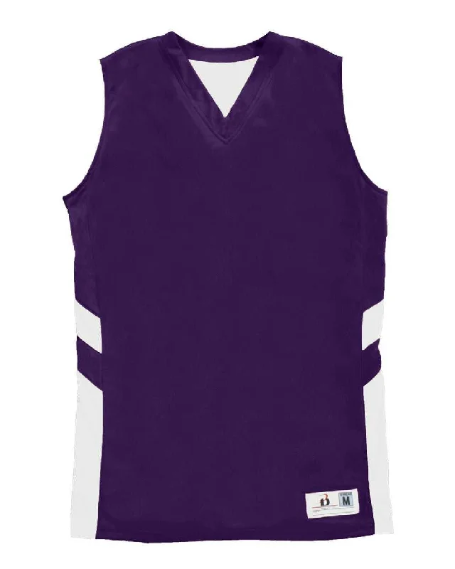 Badger Sport 8966 B-Pivot Reversable Ladies Tank - Purple White