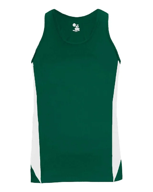 Badger Sport 8967 Stride Ladies Singlet - Forest White