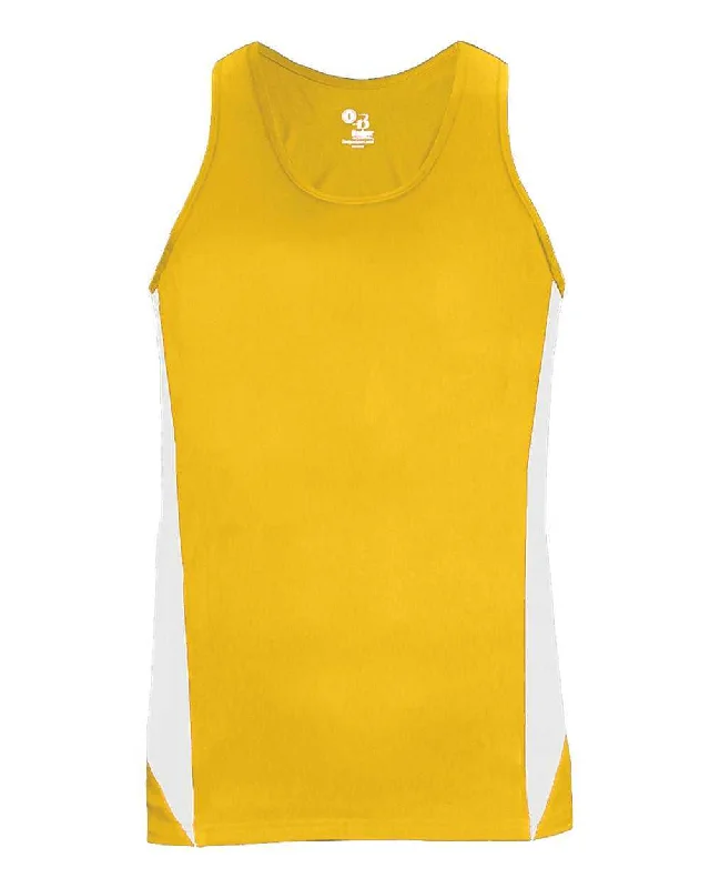 Badger Sport 8967 Stride Ladies Singlet - Gold White