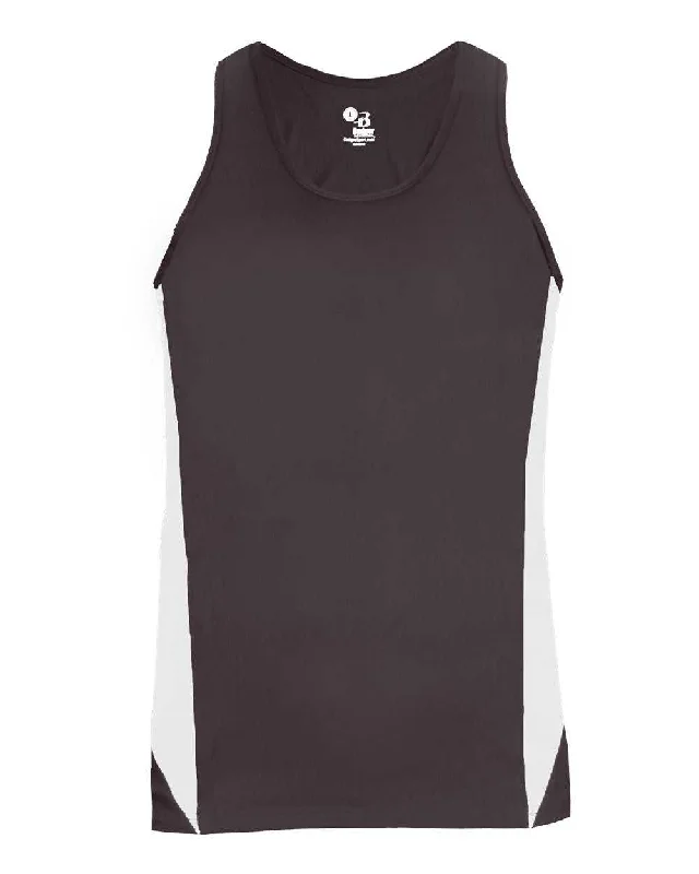 Badger Sport 8967 Stride Ladies Singlet - Graphite White