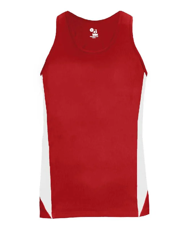 Badger Sport 8967 Stride Ladies Singlet - Red White