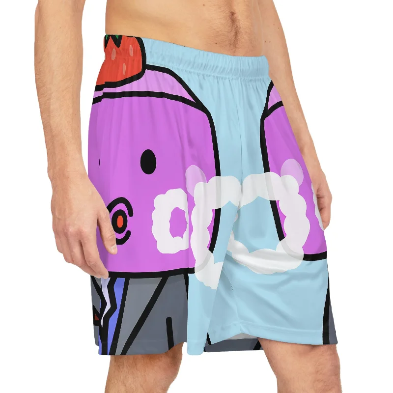 Strawberry Fruit Head Block Basketball Shorts