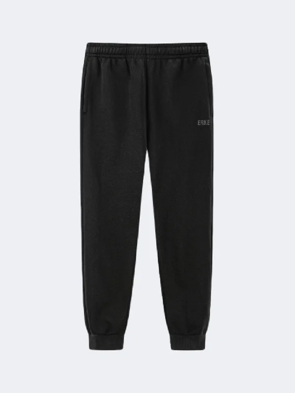 Erke Knitted Cropped Men Lifestyle Pant Black