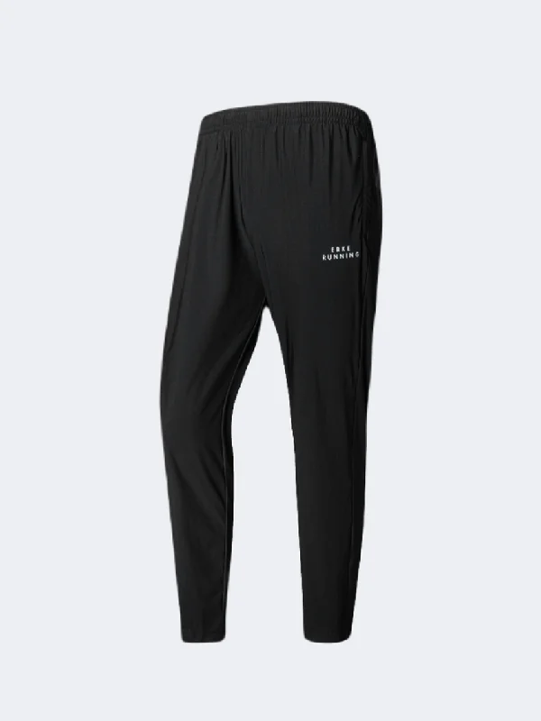 Erke Knitted Men Running Pant Black