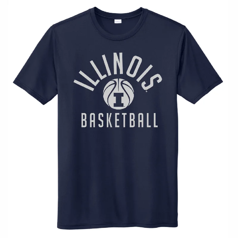 Illinois Basketball Men's Navy Performance T-Shirt