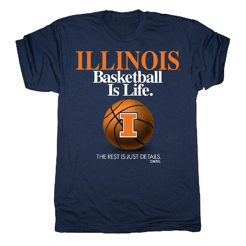 Illinois Fighting Illini Basketball Is Life Short Sleeve Vintage Tee