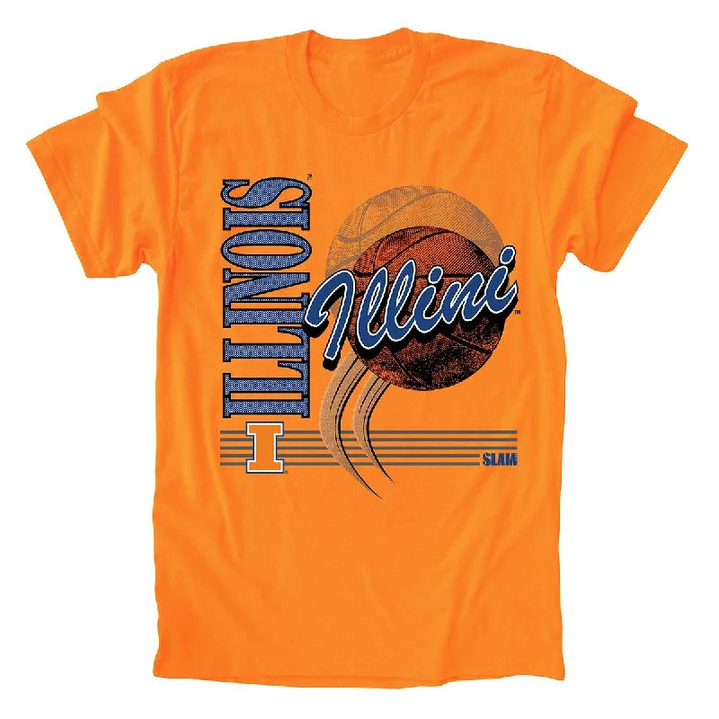 Illinois Fighting Illini Basketball Vintage Style Tee