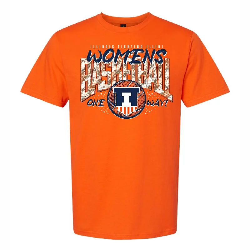 Illinois Women's Basketball T-Shirt Orange "One Way"