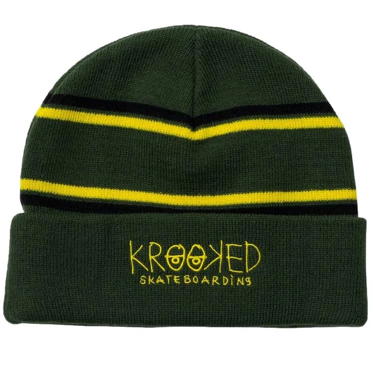 Krooked Eyes Beanie Green / Yellow