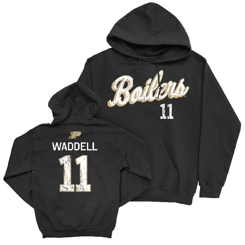 Men's Basketball Black Script Hoodie - Brian Waddell | #11