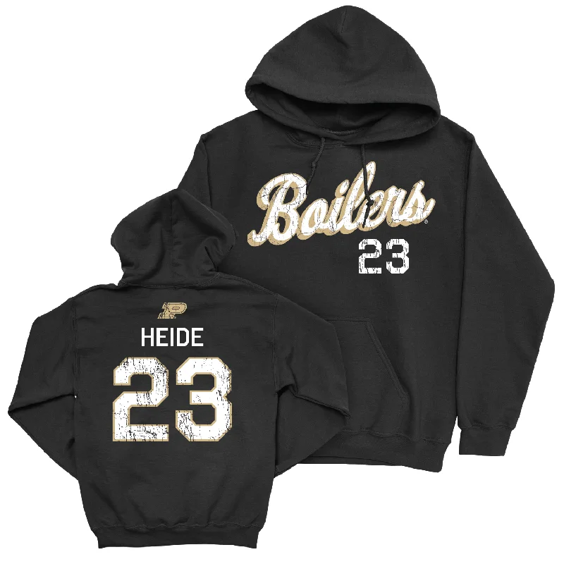 Men's Basketball Black Script Hoodie - Camden Heide | #23