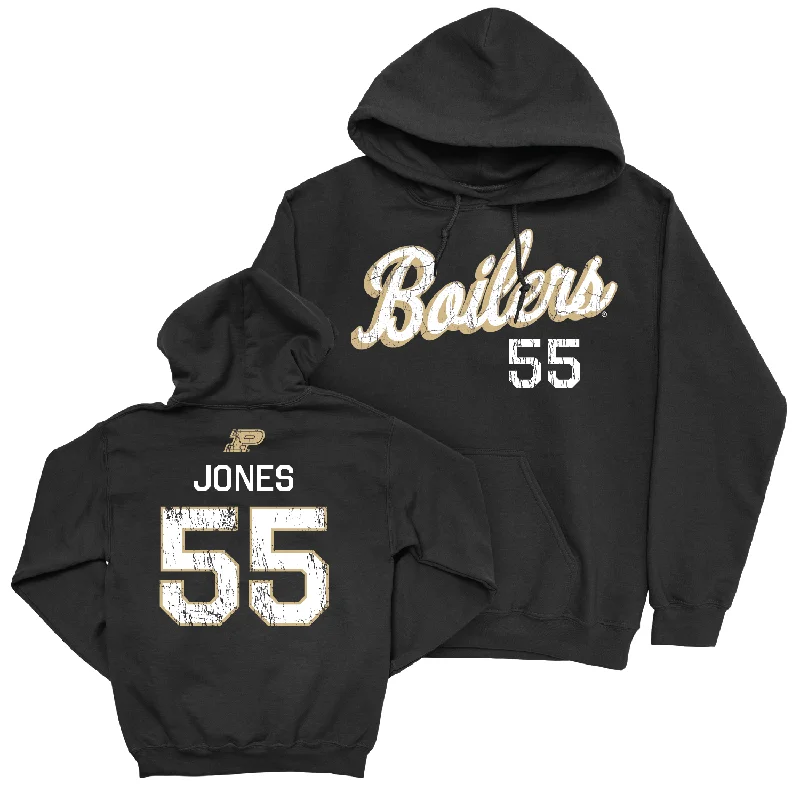 Men's Basketball Black Script Hoodie - Lance Jones | #55