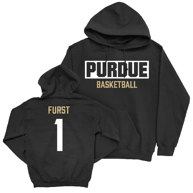 Men's Basketball Black Staple Hoodie - Caleb Furst | #1