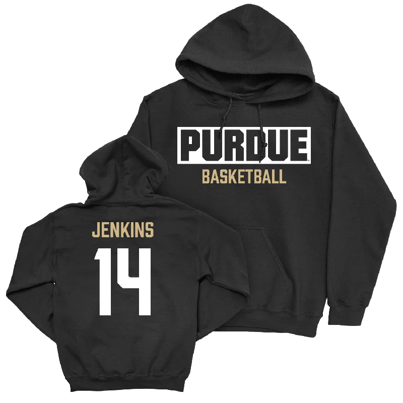 Men's Basketball Black Staple Hoodie - David Jenkins | #14