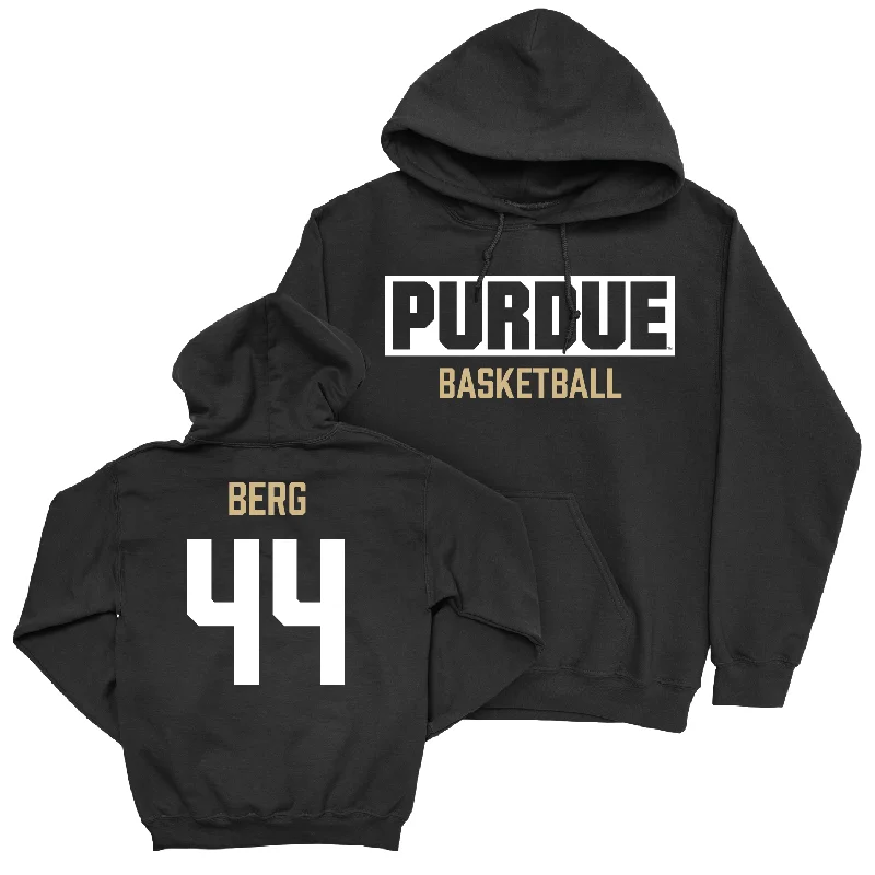 Men's Basketball Black Staple Hoodie - William Berg | #44