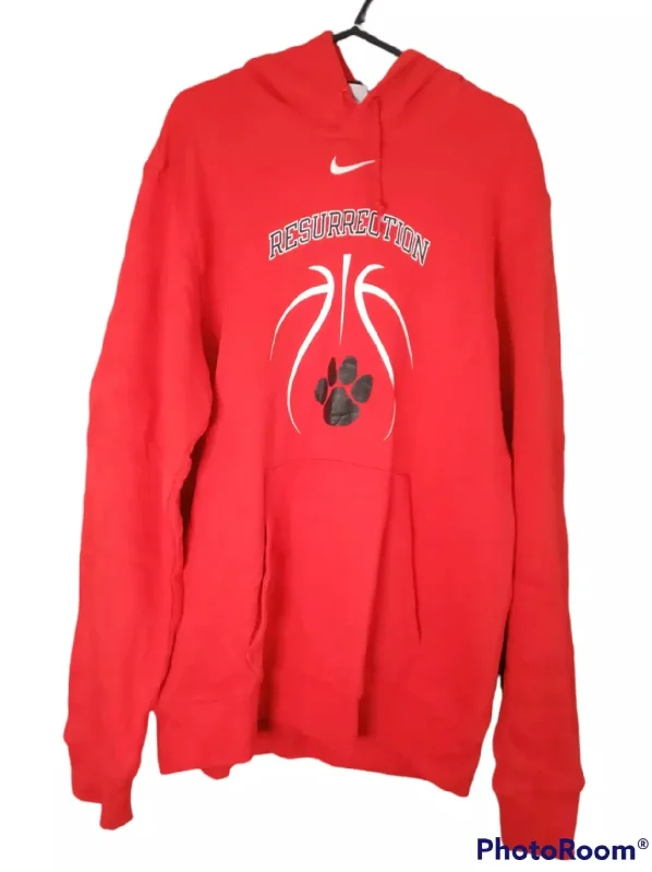 Men's Nike Clemson Tigers NCAA Basketball pull over hoodie, red, Size Small