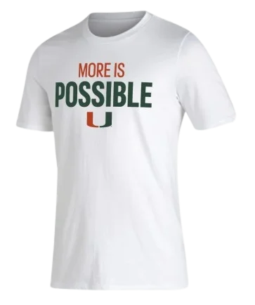 Miami Hurricanes adidas More is Possible Title IX T-Shirt - White