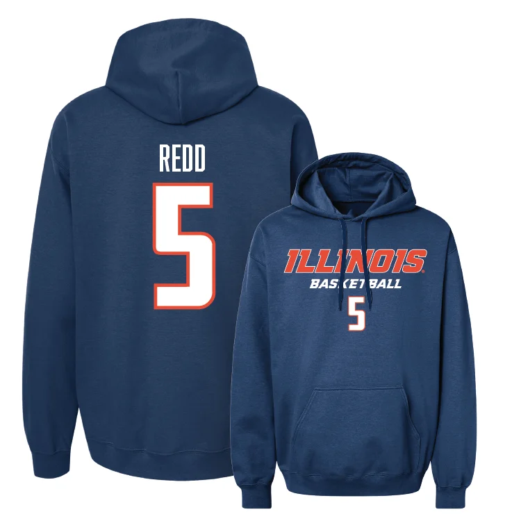 Navy Illinois Classic Hoodie - AJ Redd #5