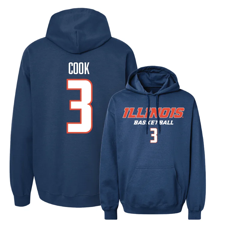 Navy Illinois Classic Hoodie - Makira Cook #3