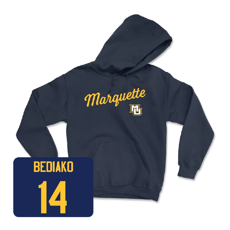 Navy Women's Basketball Script Hoodie  - Jada Bediako