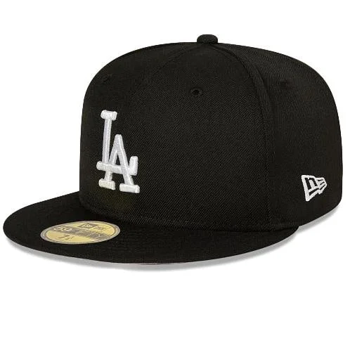 New Era Los Angeles Dodgers Black / White Fitted Cap